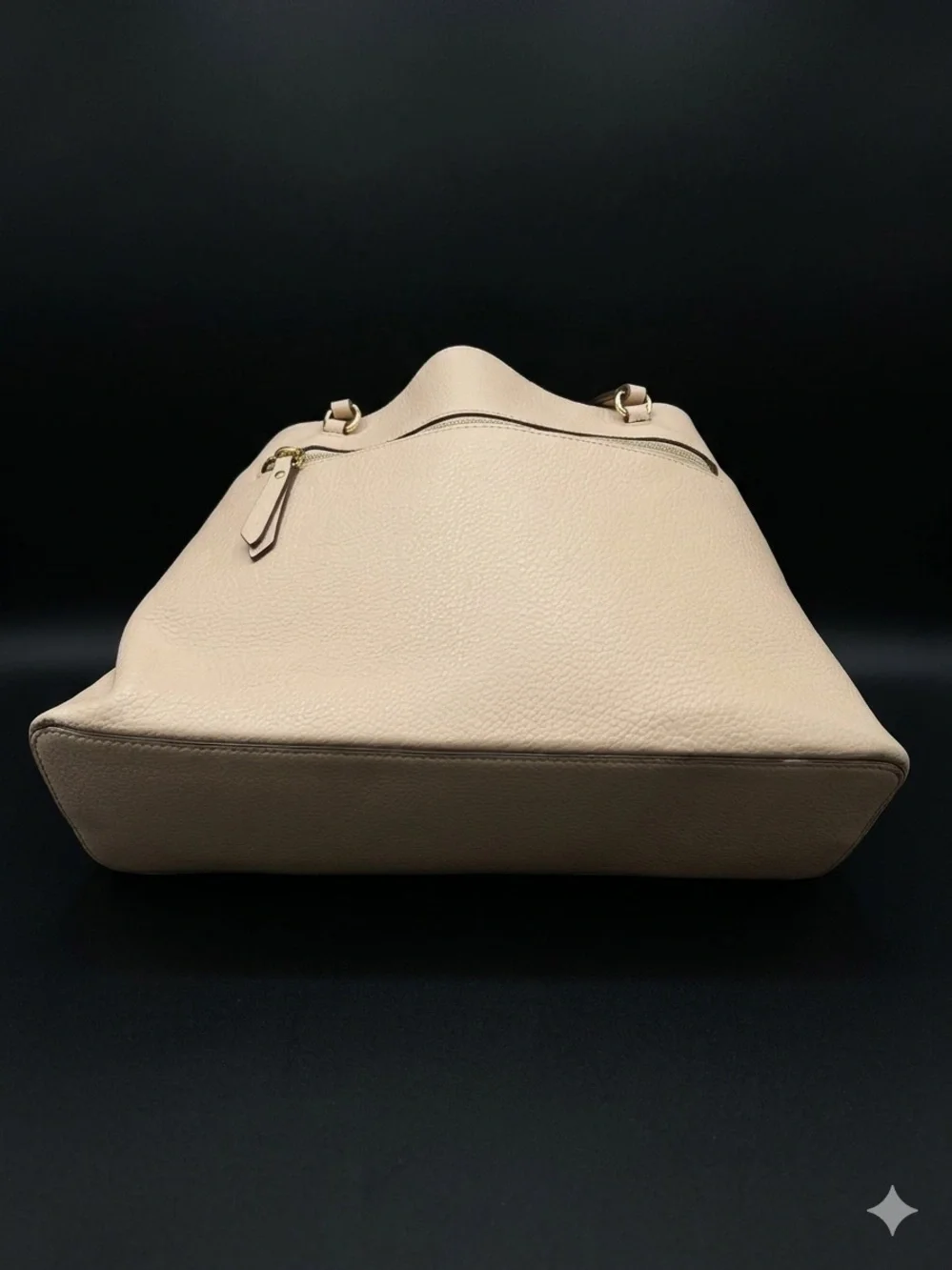 Anne Klein Cream Pebbled Faux Tote with Card Holder
